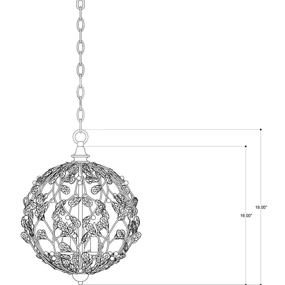 
                      
                        Crystal Bud Silver Orb Chandelier
                      
                    