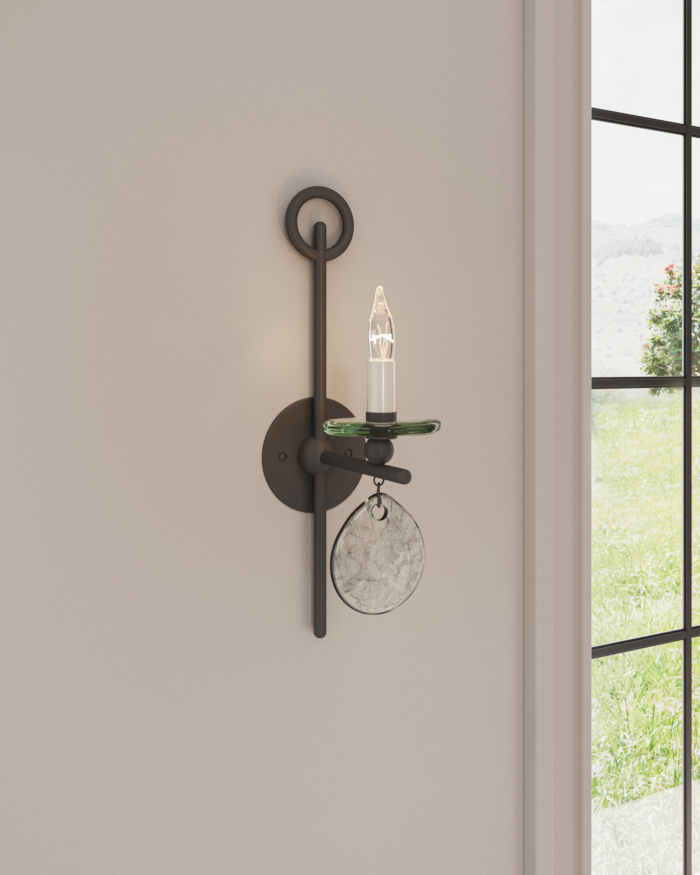 Sethos Black Wall Sconce - Thumbnail 4