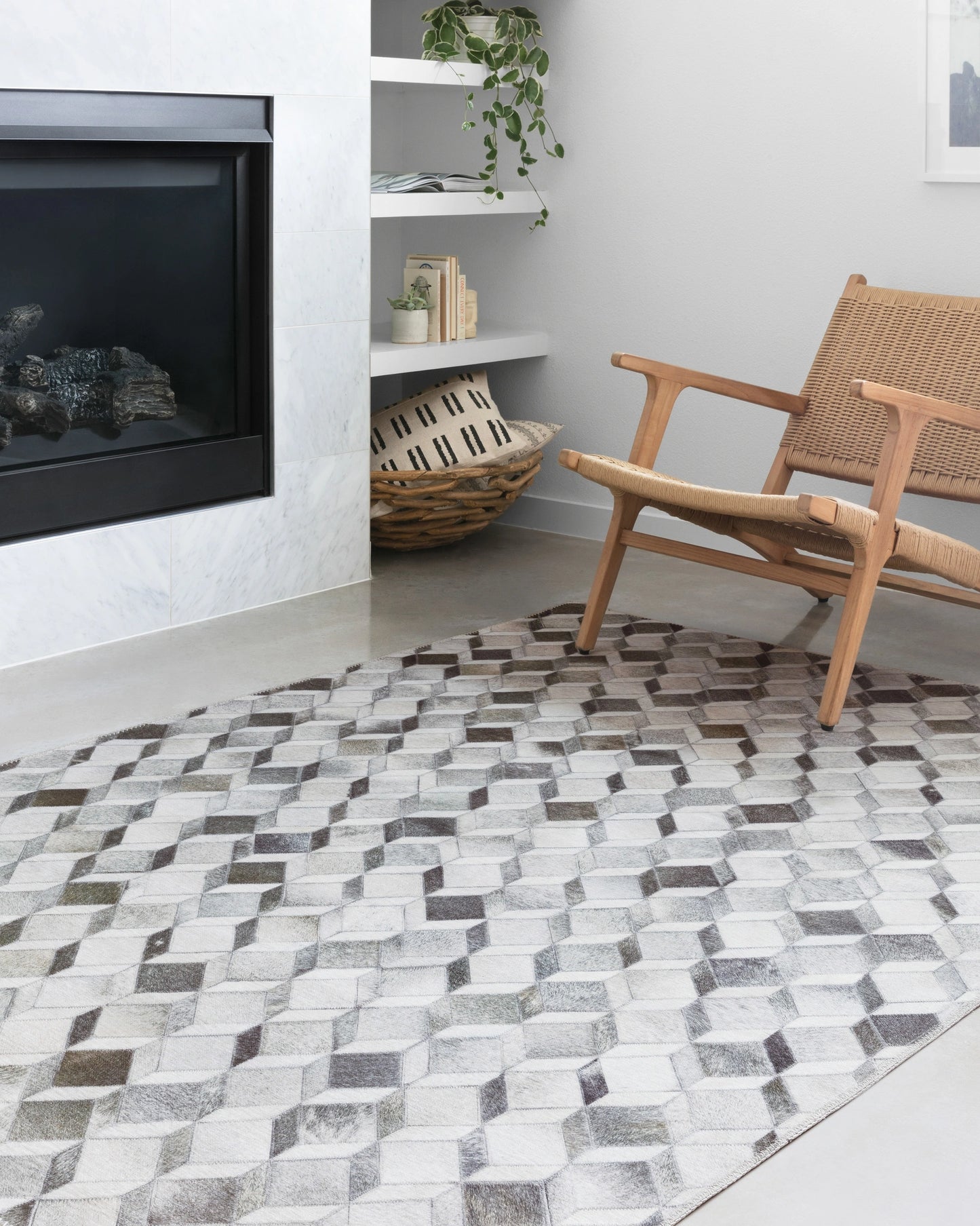 Loloi Maddox Grey / Mocha 2'-3" x 3'-9" Accent Rug
