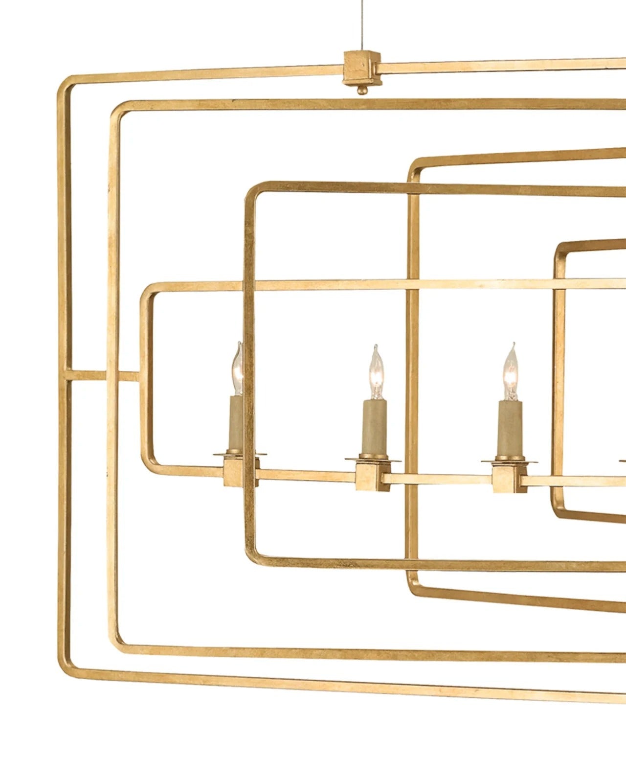 Metro Gold Rectangular Chandelier - Thumbnail 5