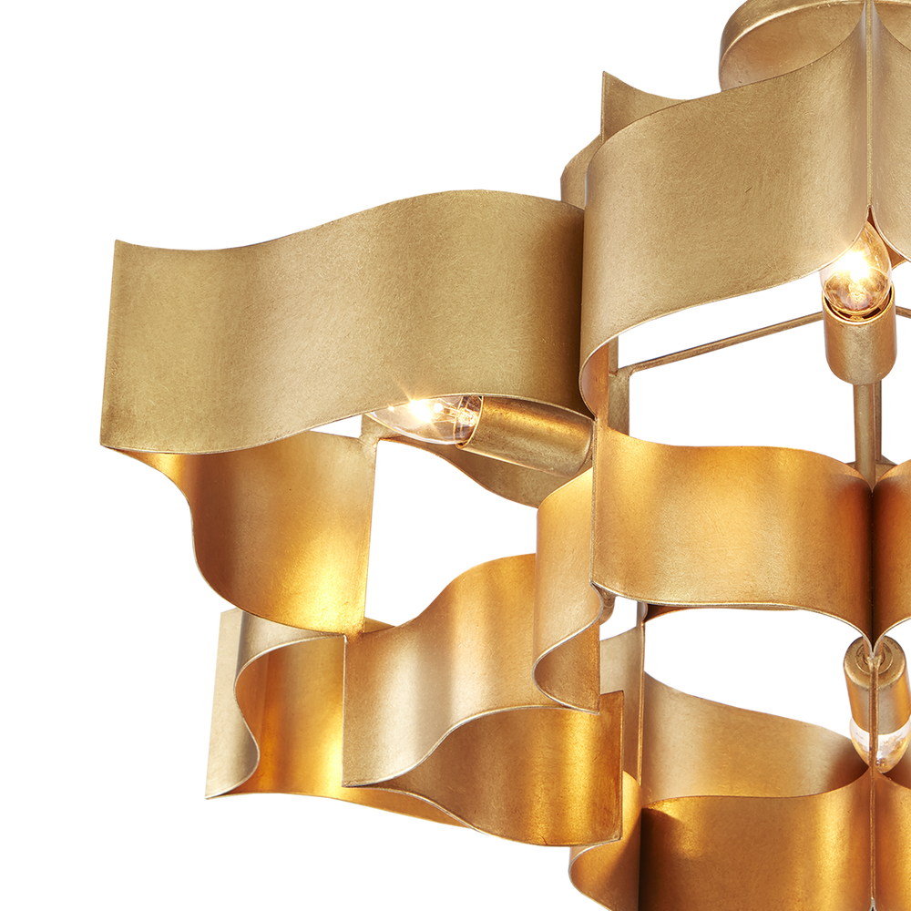 Grand Lotus Large Gold Chandelier