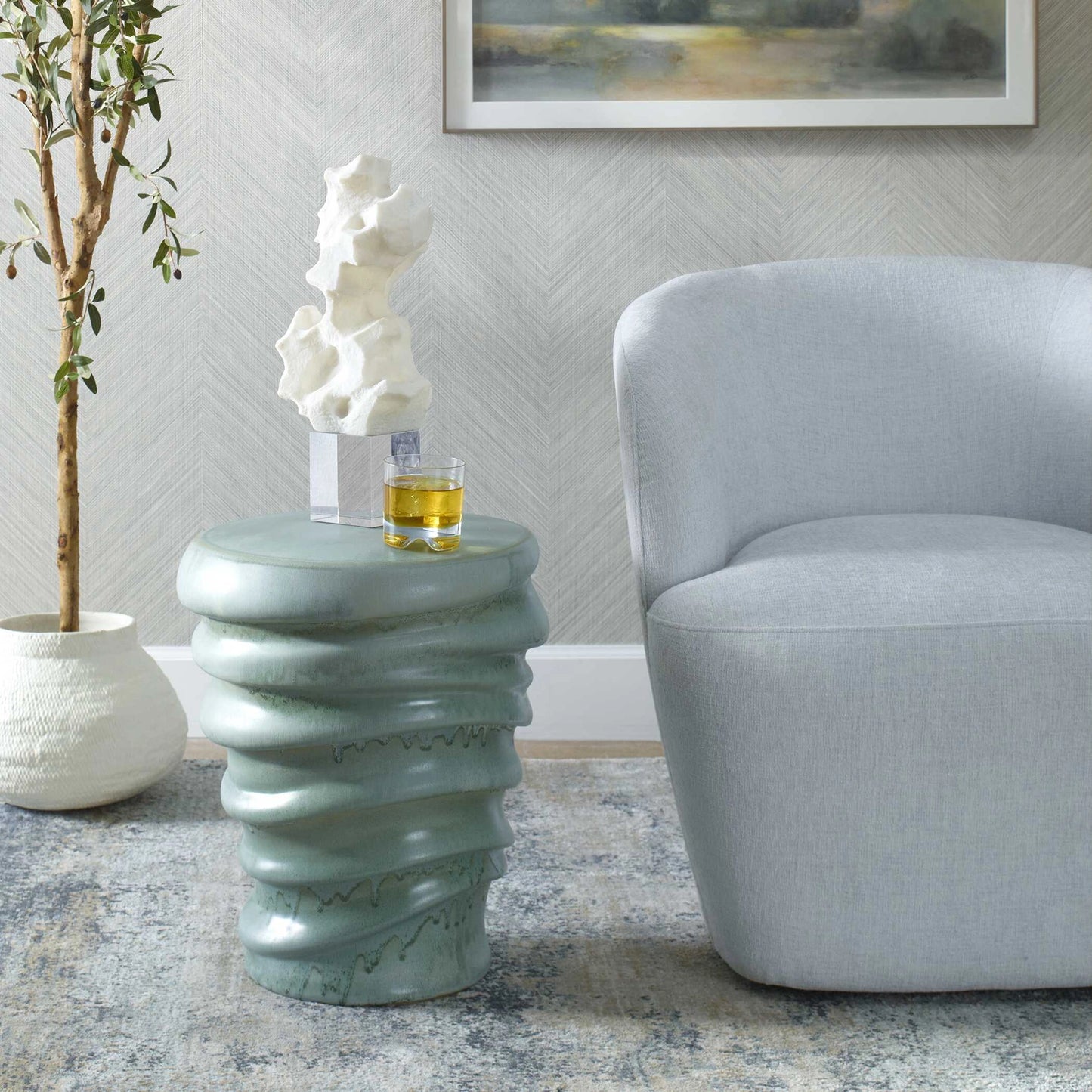 Uttermost Skye Modern Garden Stool