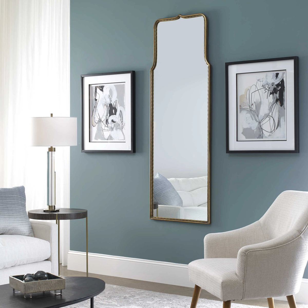 Adelasia Antiqued Gold Mirror