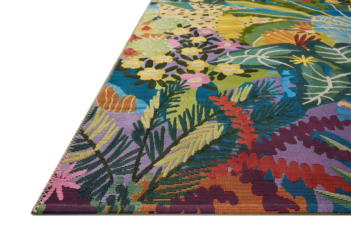 Loloi Botanical Multi 3'-3" x 3'-3" Round Indoor/Outdoor Accent Rug