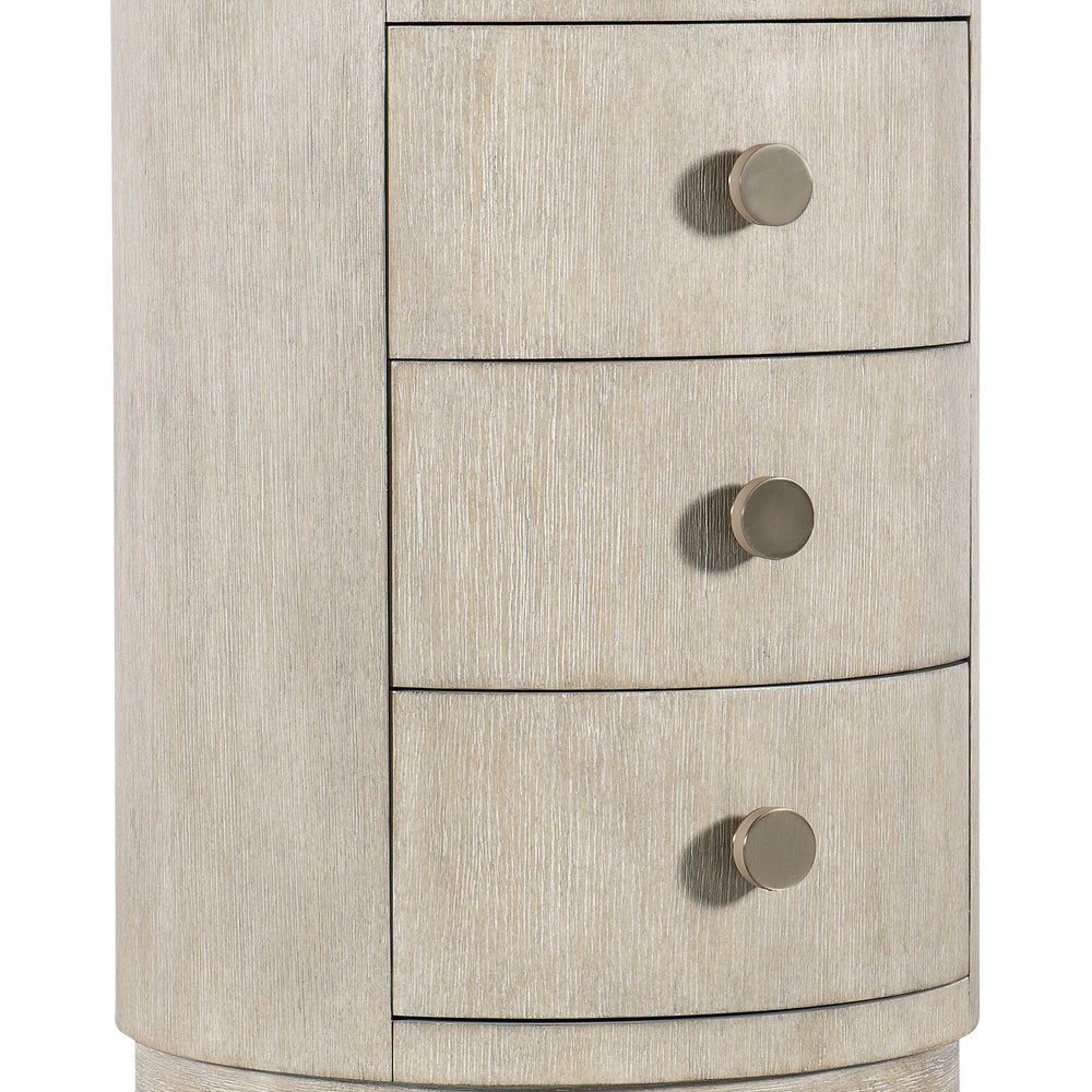 Modern Mood Round Nightstand - Diamond Finish.