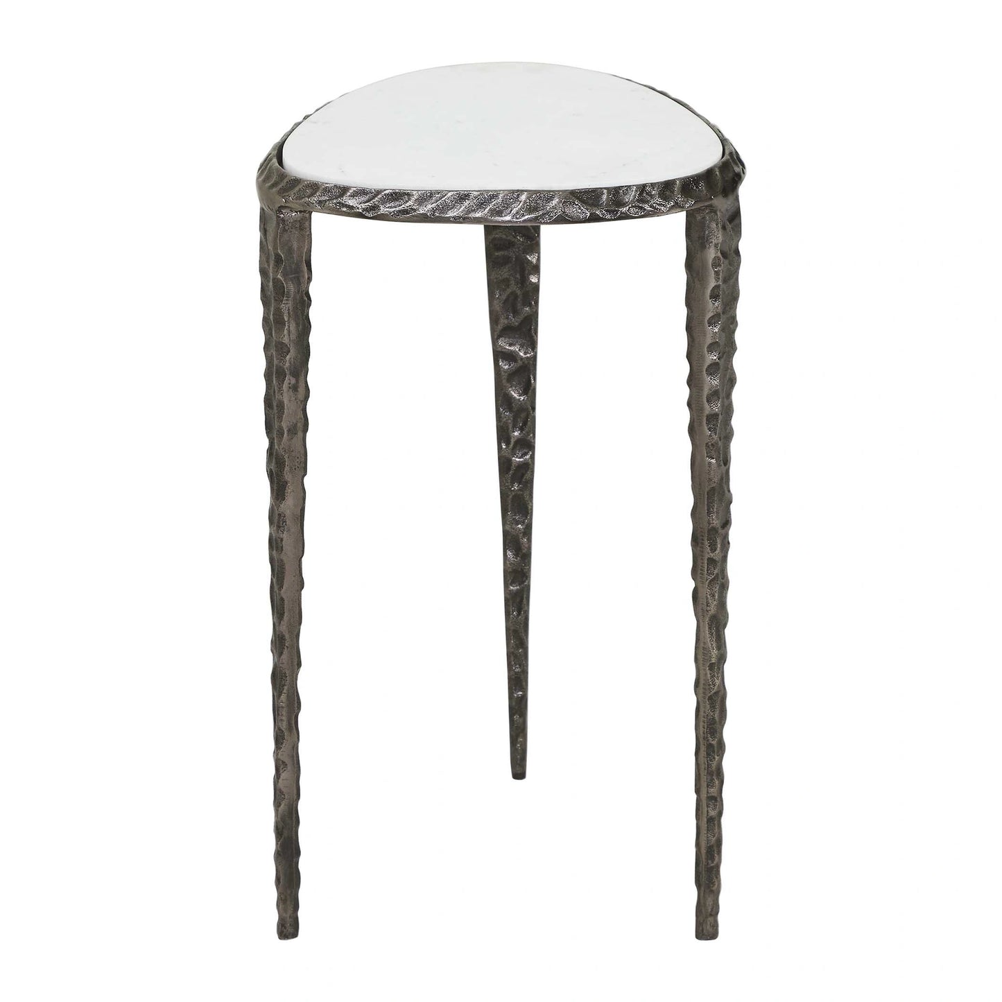 Uttermost Arnold White Marble Accent Table