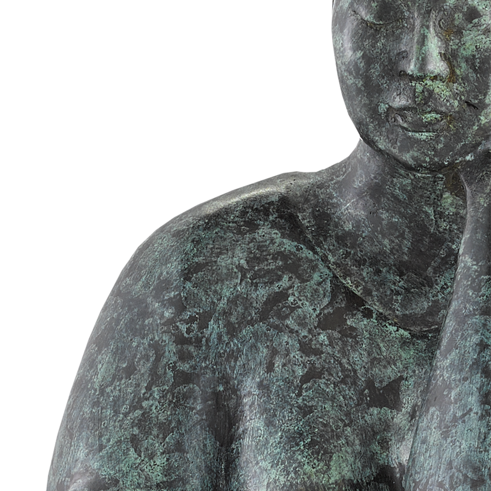 Lady Meditating Bronze.