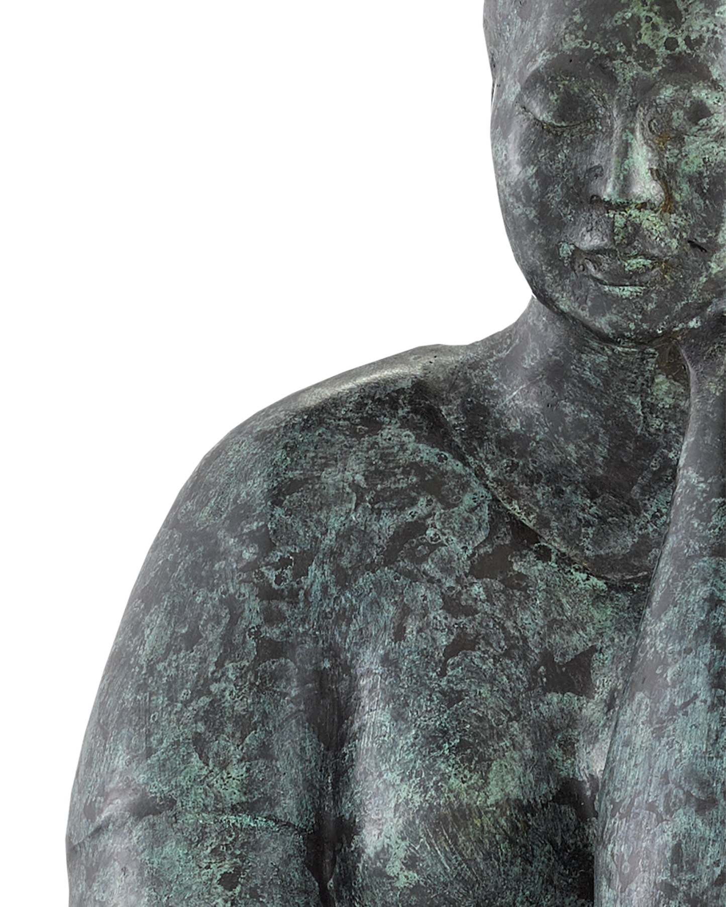 Lady Meditating Bronze.