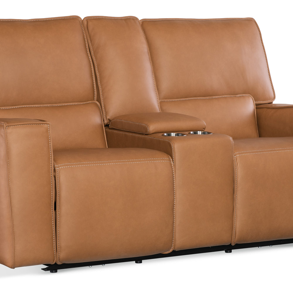 Miles Zero Gravity Console Loveseat with Power Recline & Power Headrest - Oslo Antelope