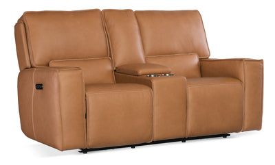 Miles Zero Gravity Console Loveseat with Power Recline & Power Headrest - Oslo Antelope