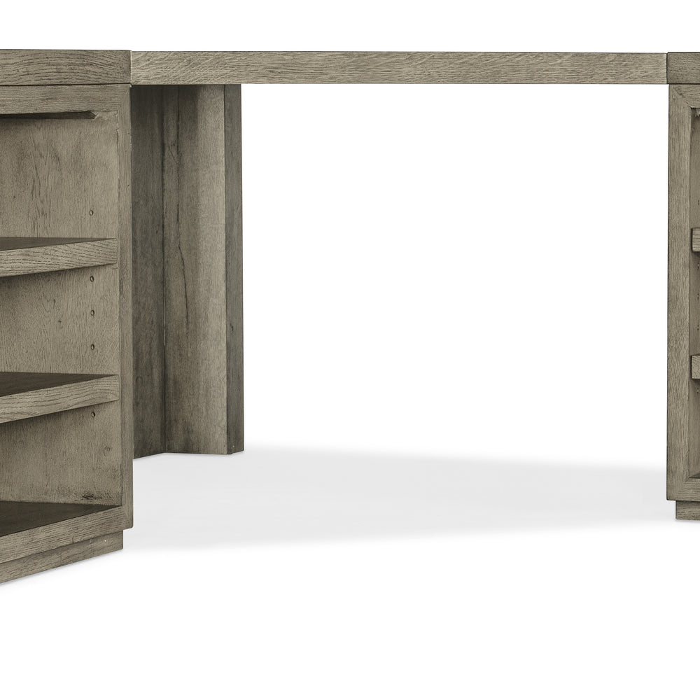 Linville Falls Corner Desk with Two Open Desk Cabinets.
