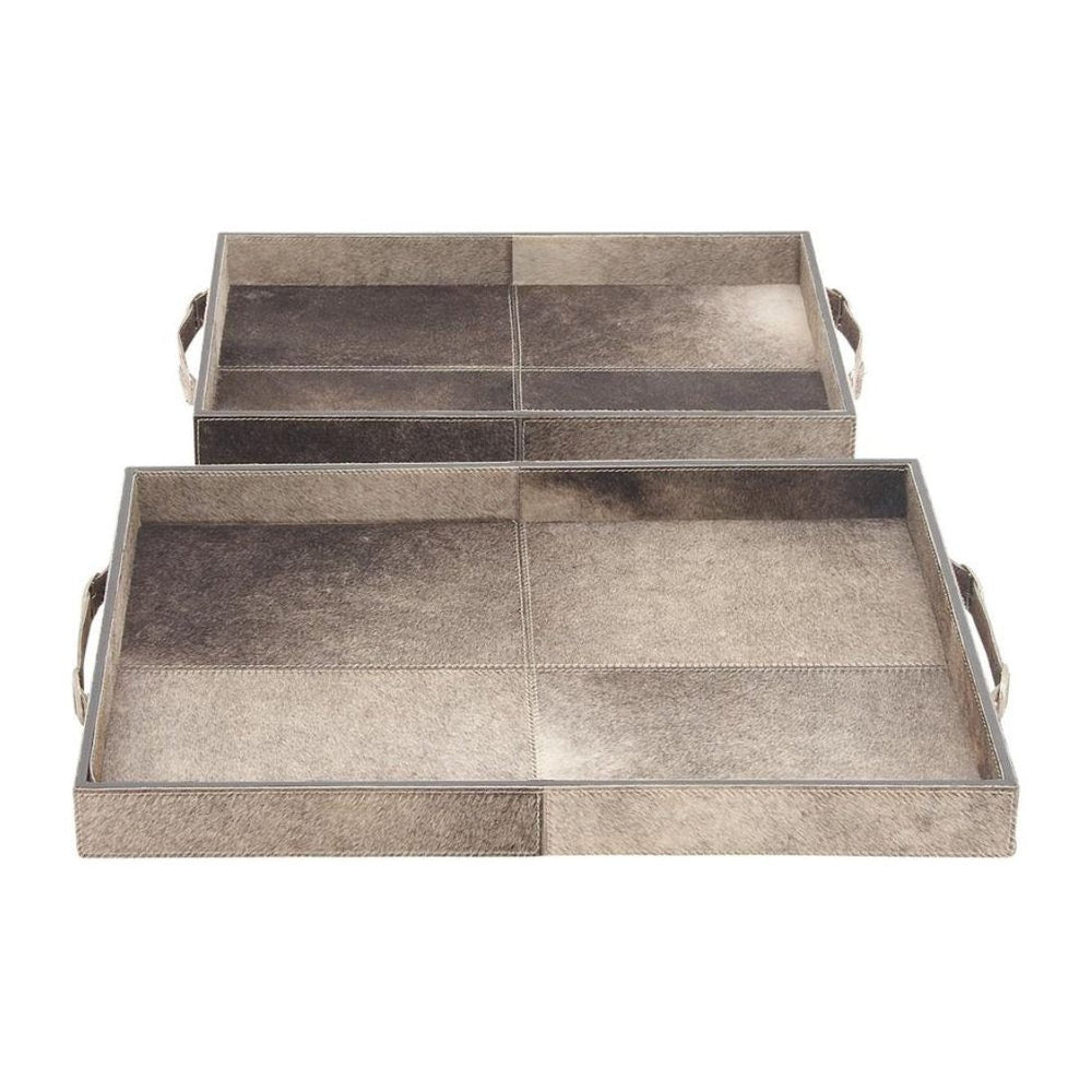 
                      
                        Cowhide Tray with Slot Handles, Set of 2 - #shop_name Accessories, Accent Decor
                      
                    