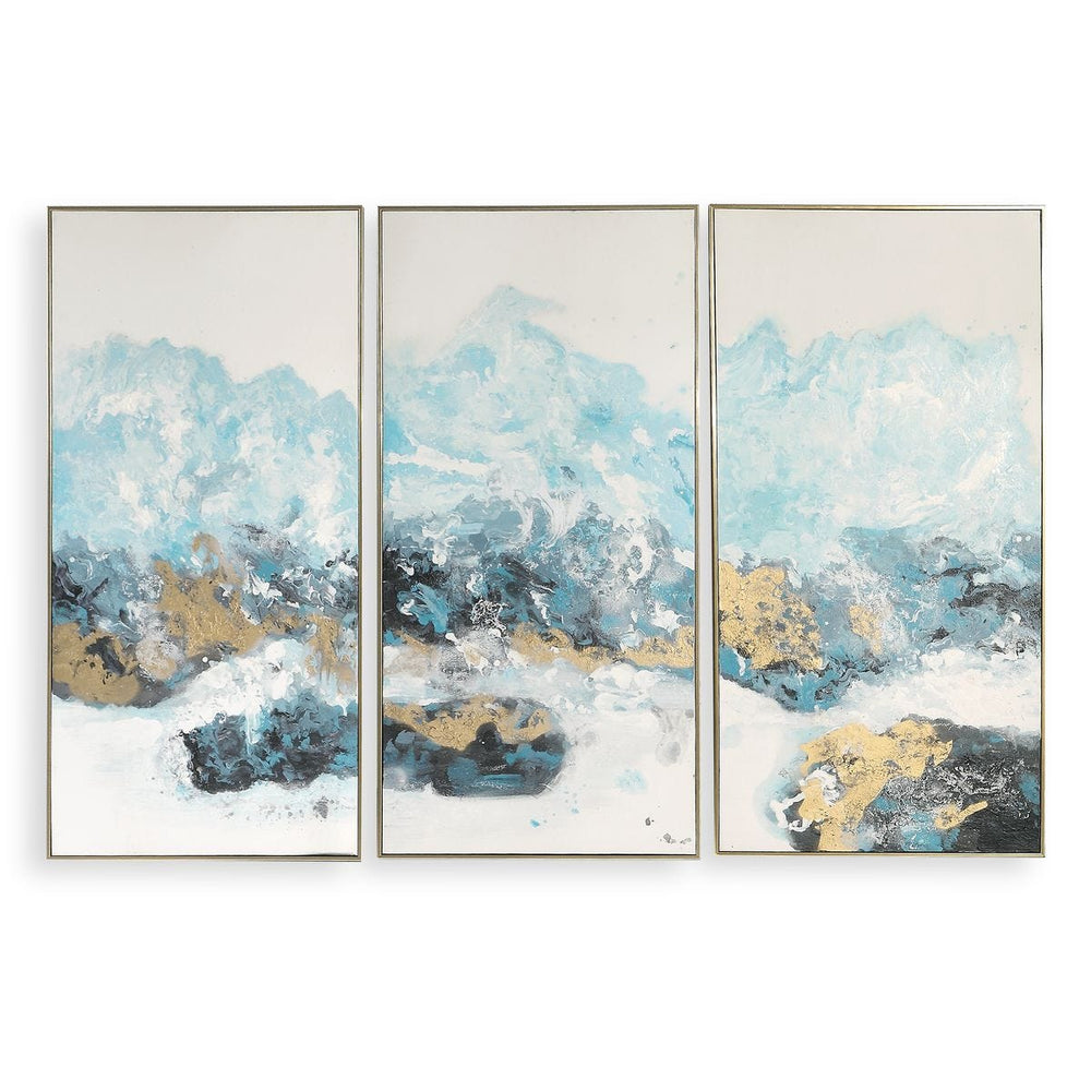 Crashing Waves Painted (Set of 3)
