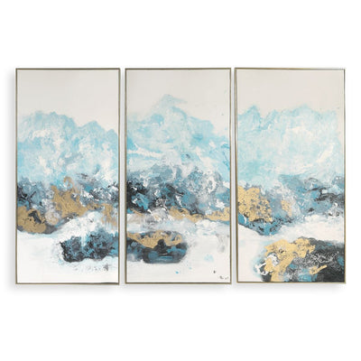 Crashing Waves Painted (Set of 3)