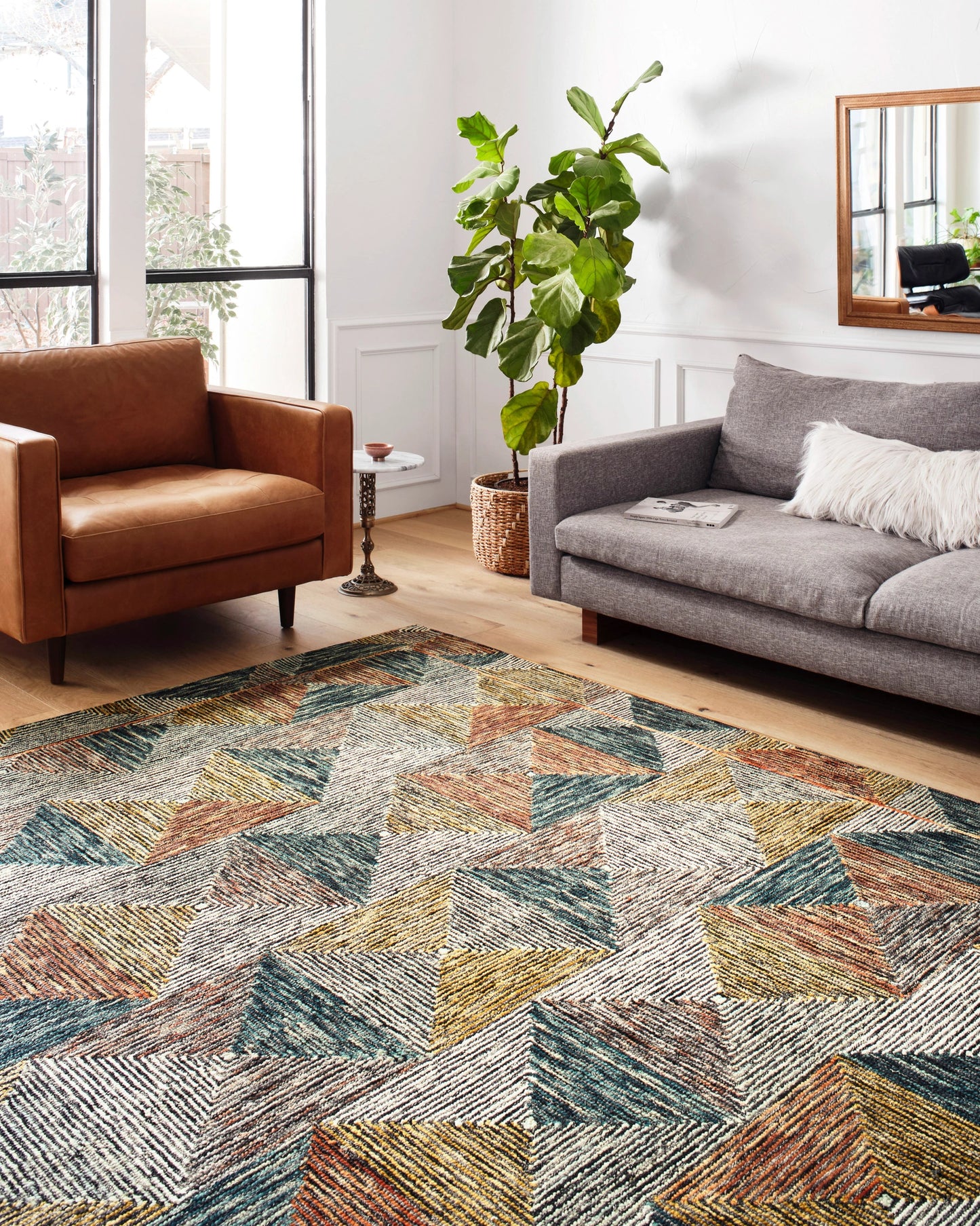 Loloi Spectrum Lagoon / Spice 2'-3" x 3'-9" Accent Rug