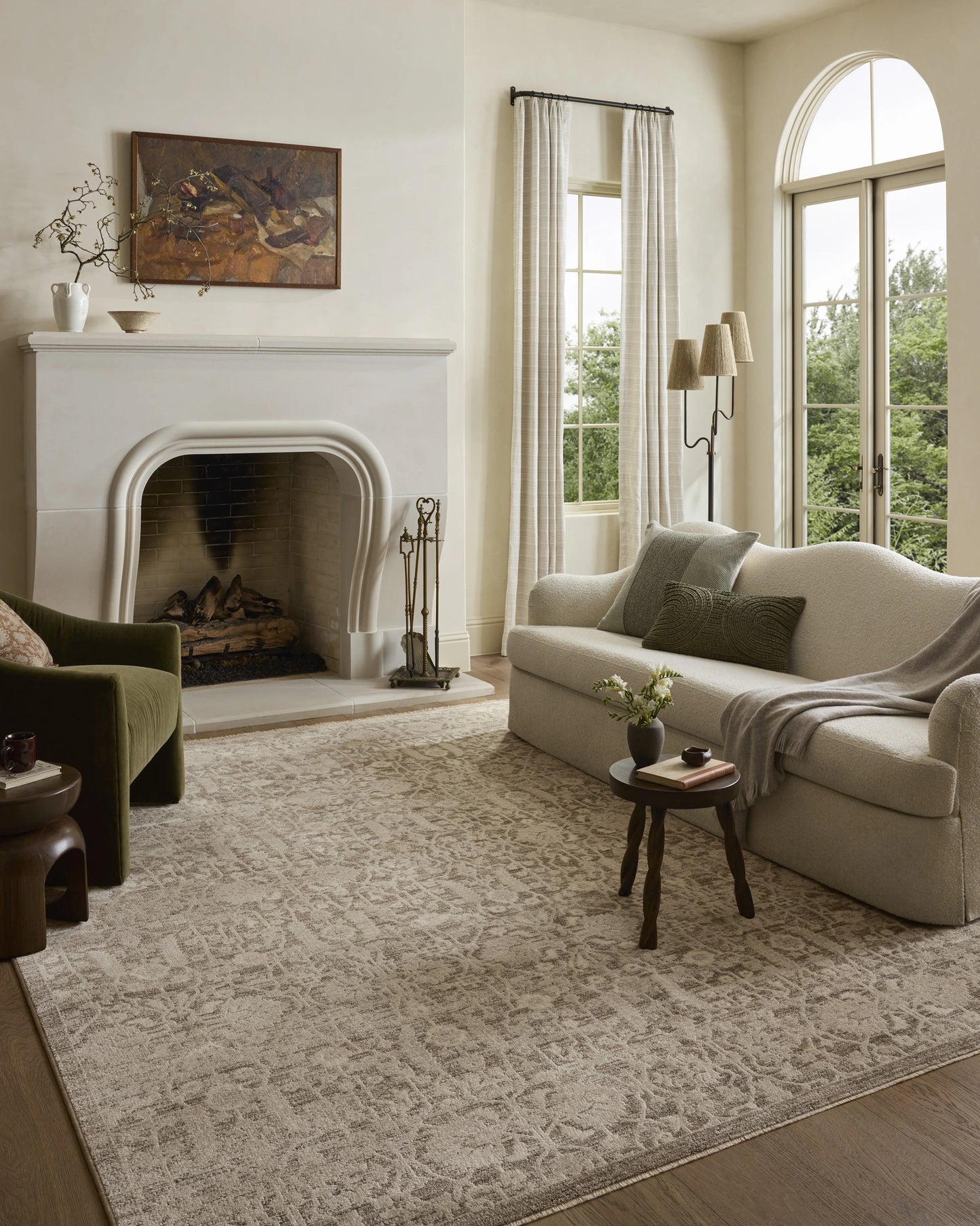 Loloi Clarisse Fog / Bone 3'-11" x 5'-7" Accent Rug