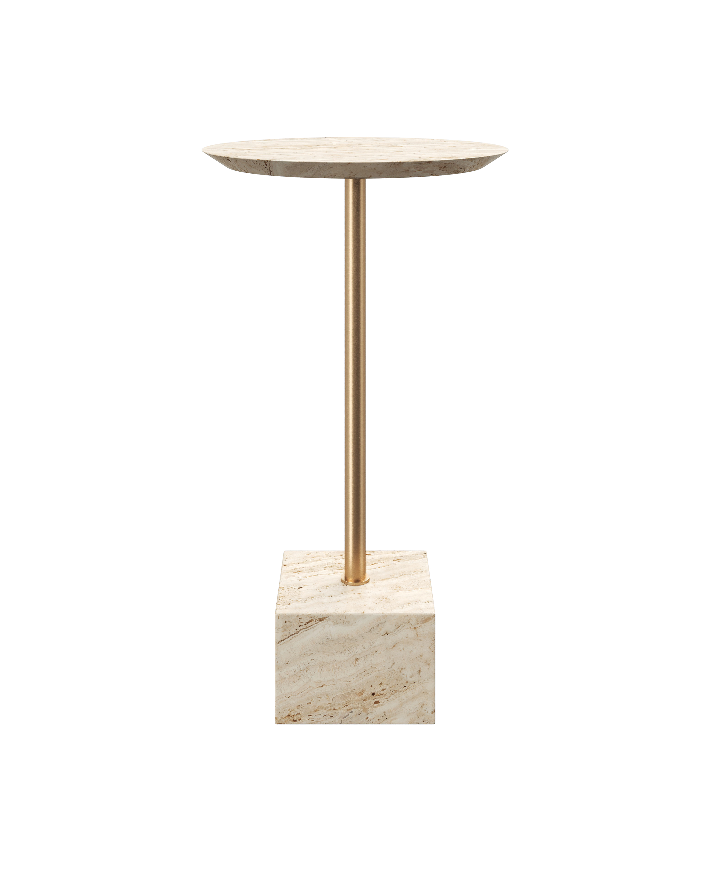 Prado Travertine Drinks Table - Thumbnail 2