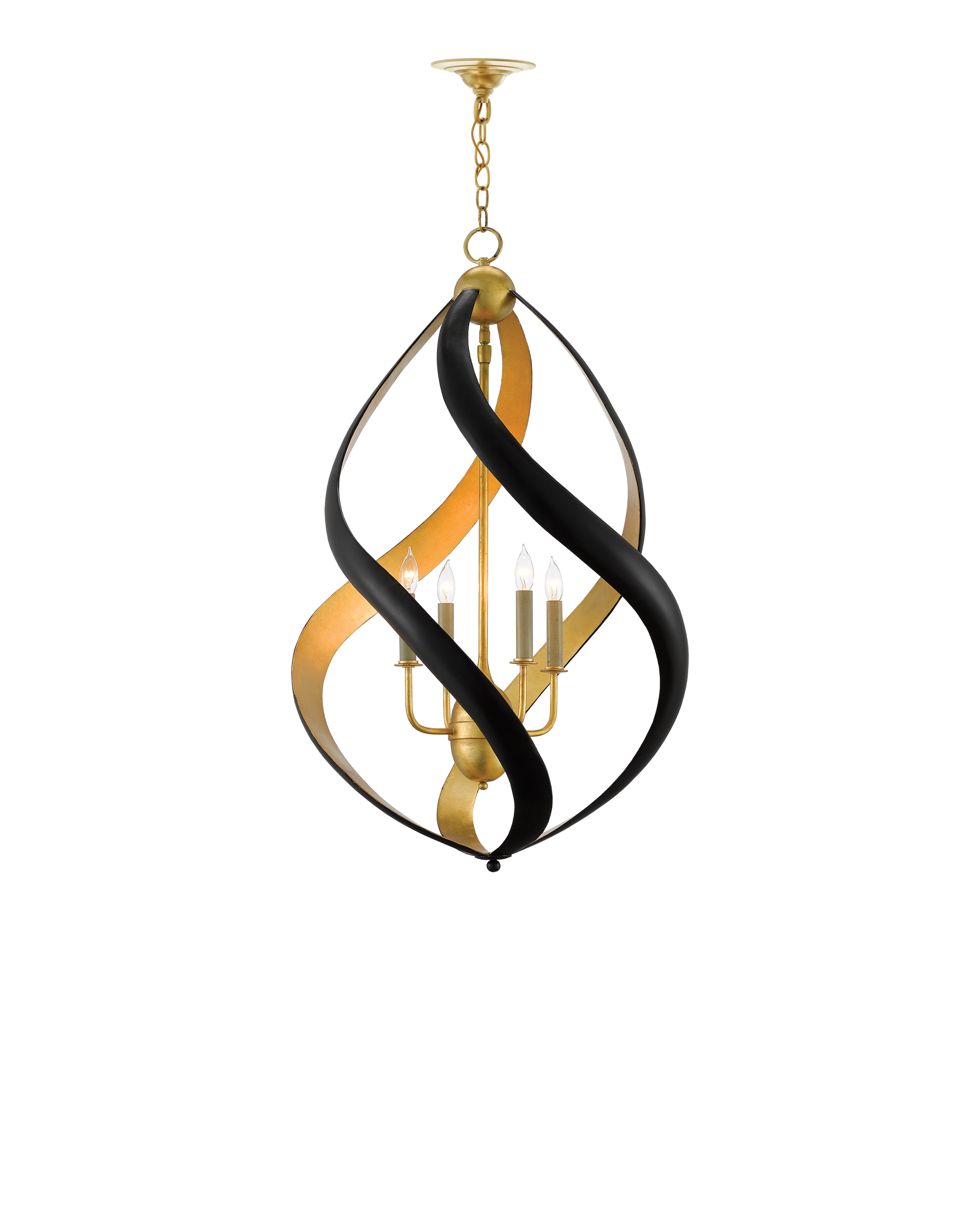 Trephine Black & Gold Chandelier - Thumbnail 4
