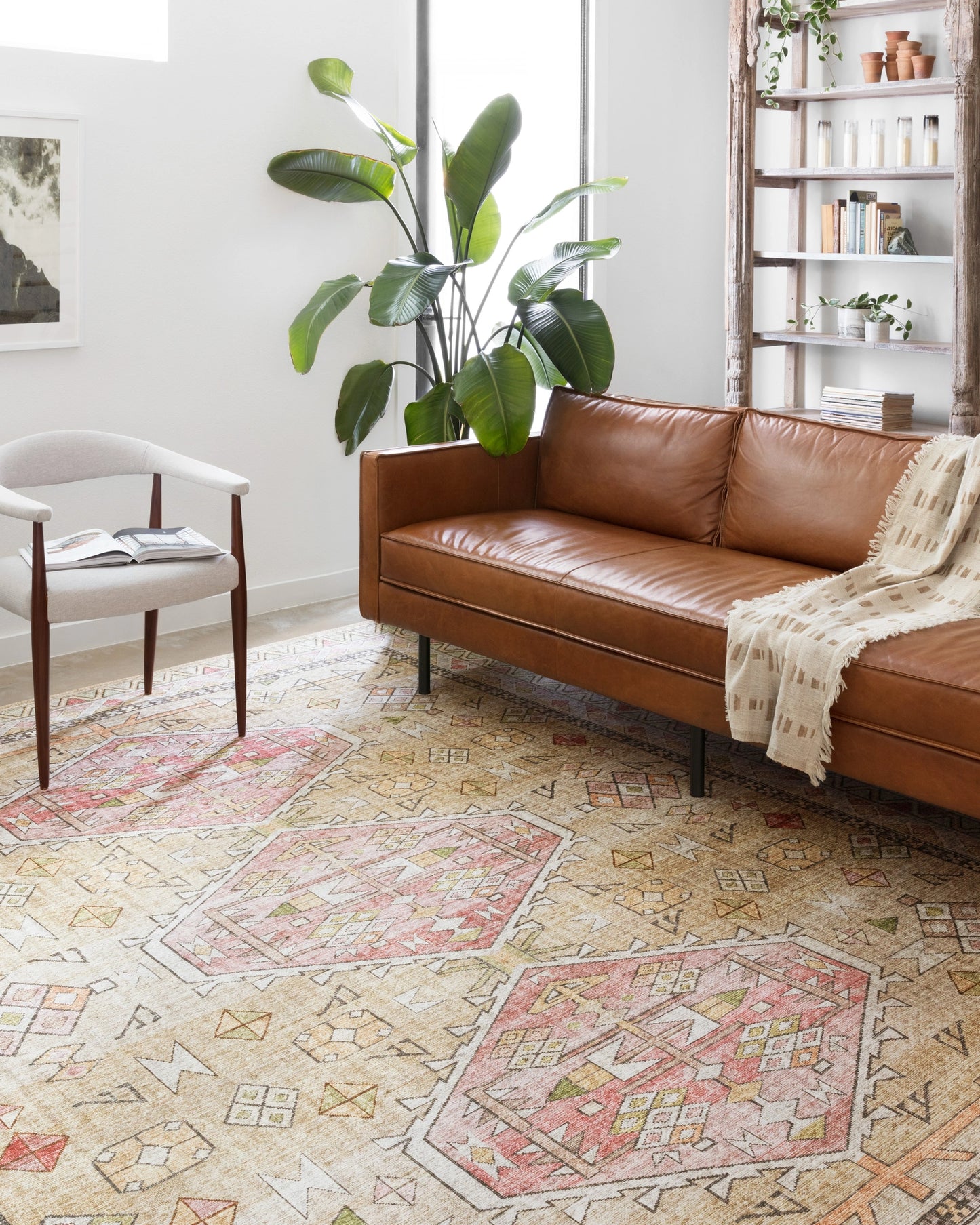 Loloi Skye Gold / Blush 6'-0" x 9'-0" Area Rug