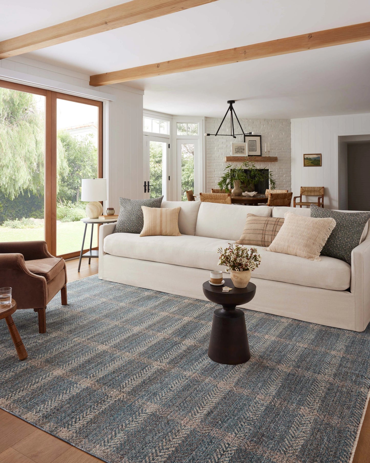 Angela Rose x Loloi Ember Blue / Beige 11'-6" x 15'-7" Area Rug