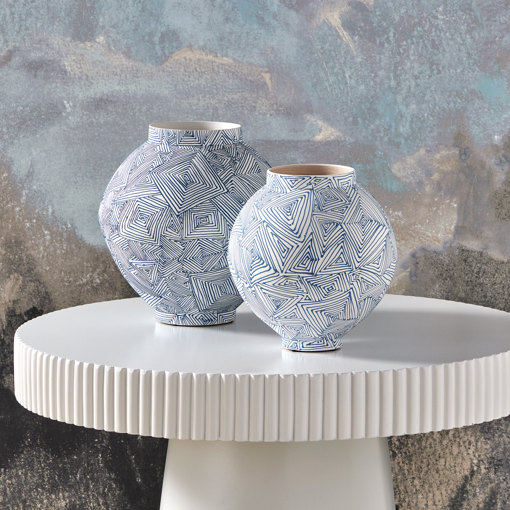 
                      
                        Blue Zag Medium Vase.
                      
                    