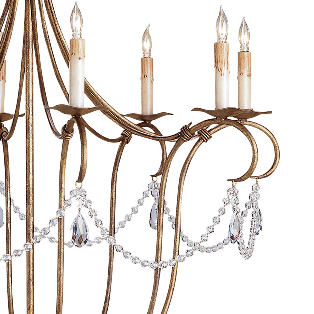 Crystal Lights Large Gold Chandelier