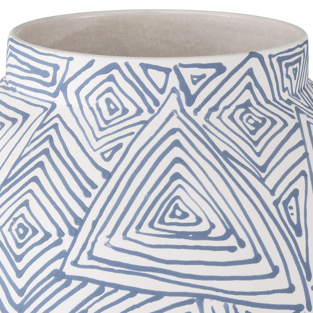 Blue Zag Large Vase.