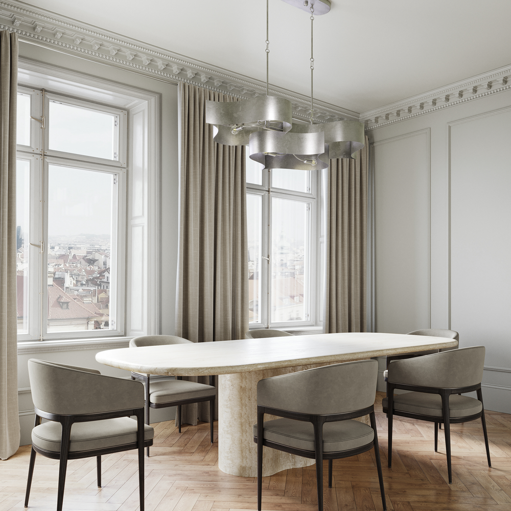 
                      
                        Grand Lotus Oval Silver Chandelier
                      
                    