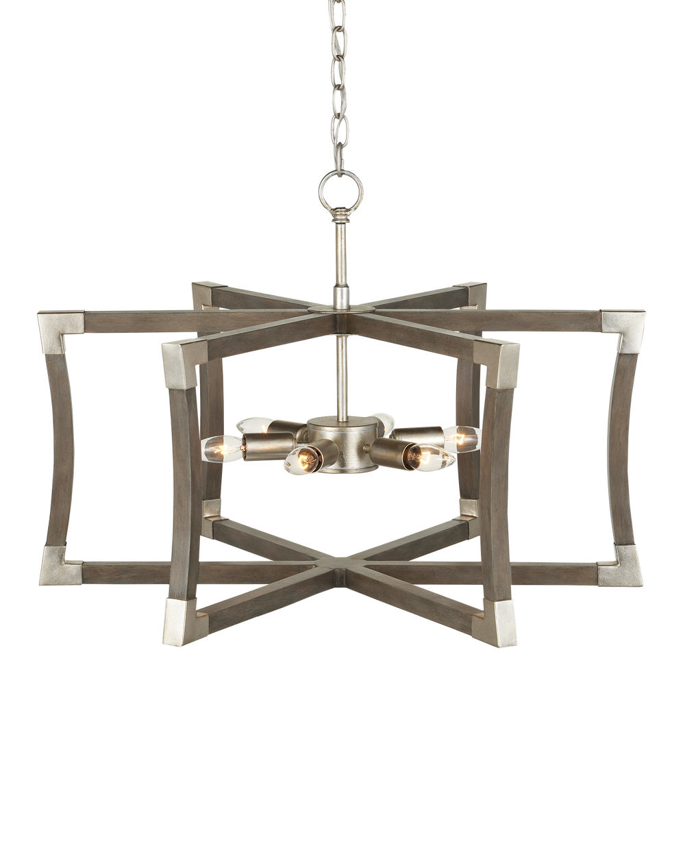 Bastian Small Gray Semi-Flush Mount