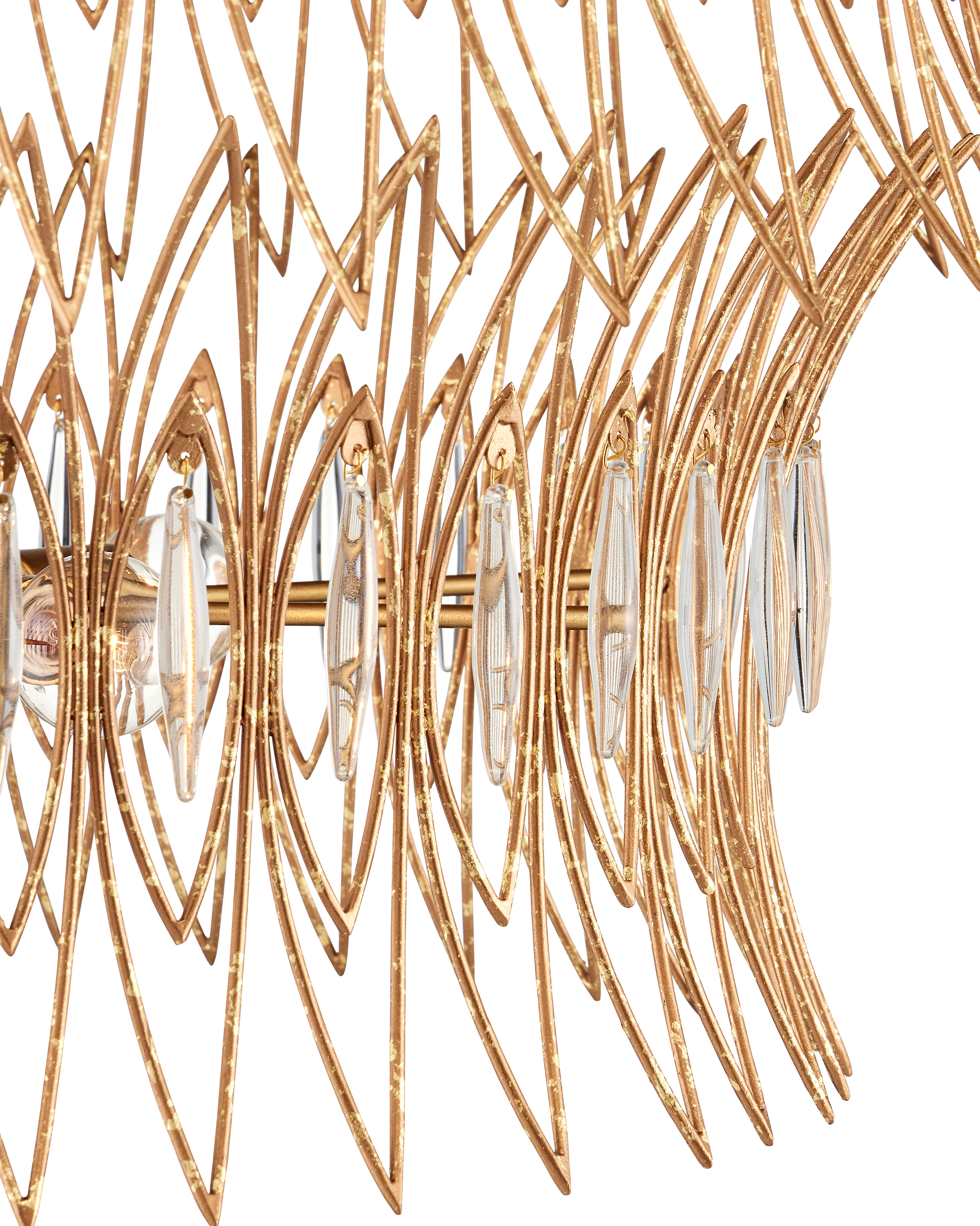 Marquise Medium Gold Chandelier - Thumbnail 4