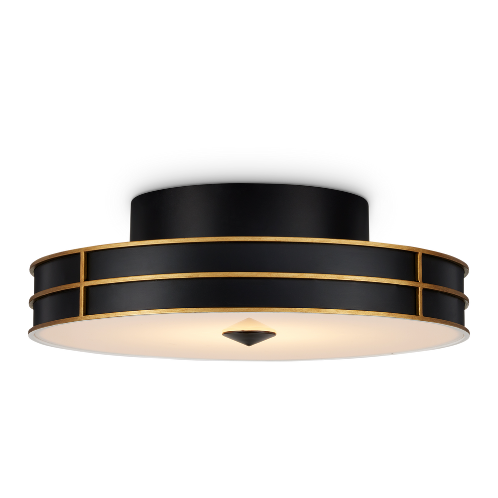 Fielding Black Flush Mount