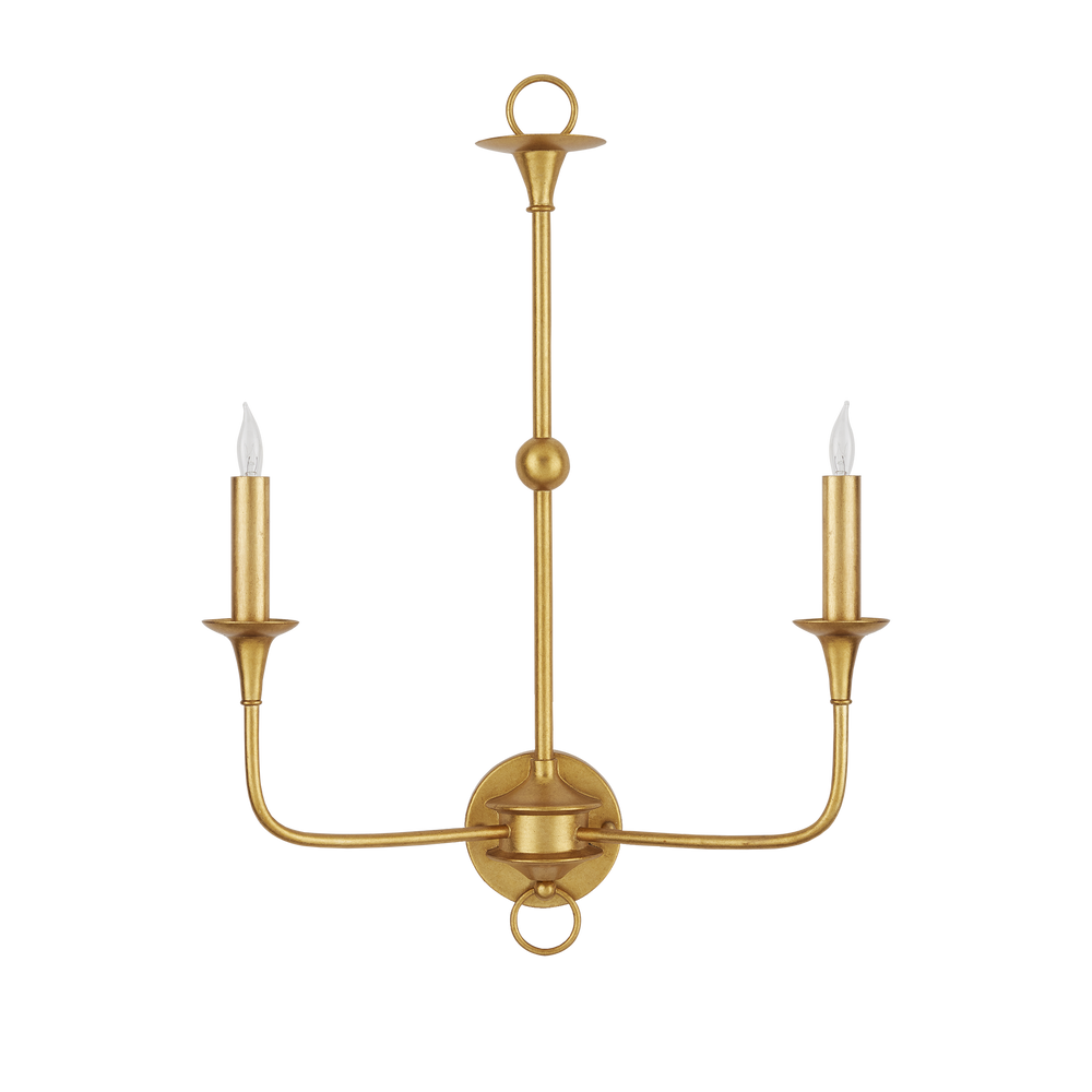 
                      
                        Nottaway Gold Double-Light Wall Sconce
                      
                    