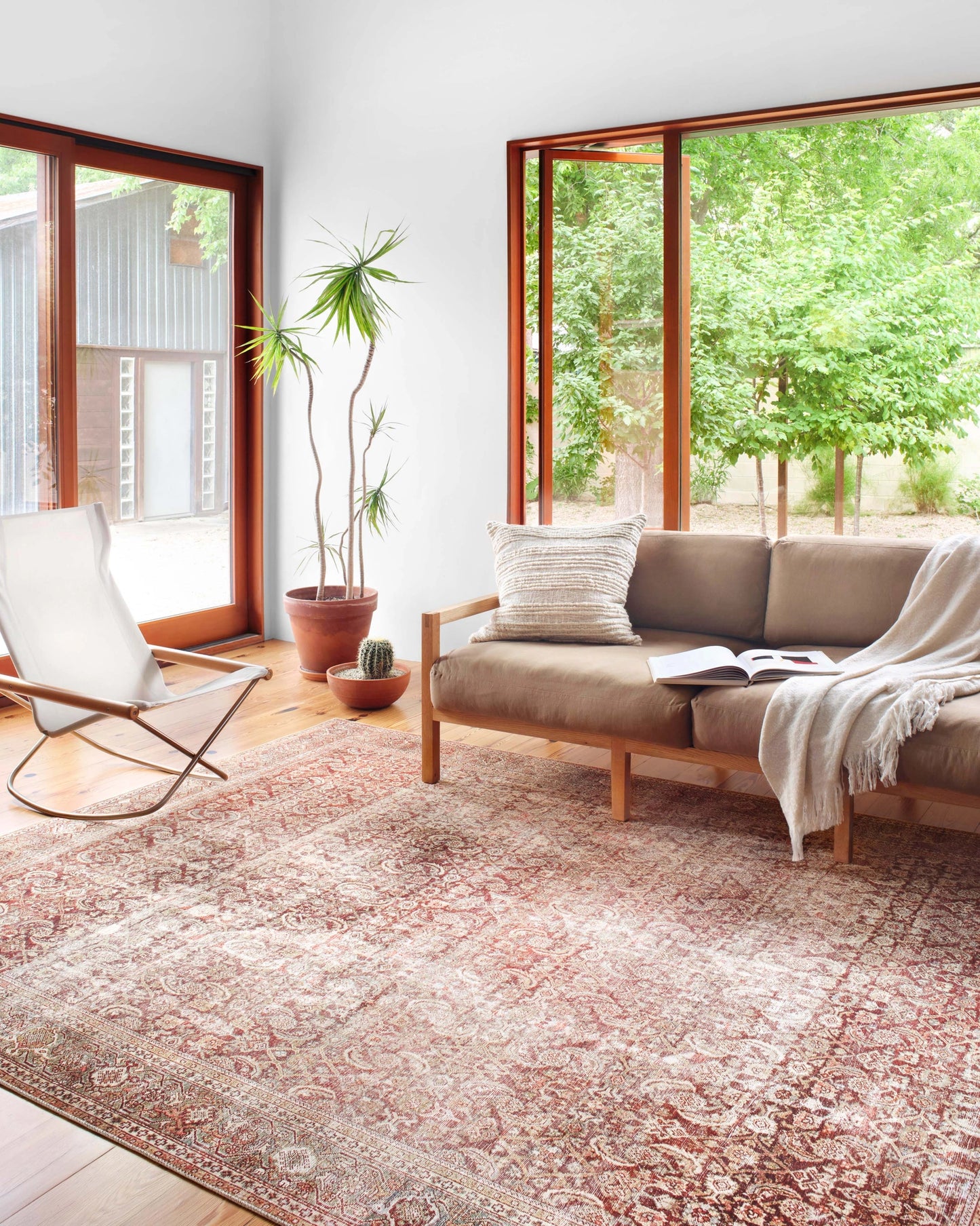 Loloi Layla Cinnamon / Sage 2'-6" x 9'-6" Runner Rug