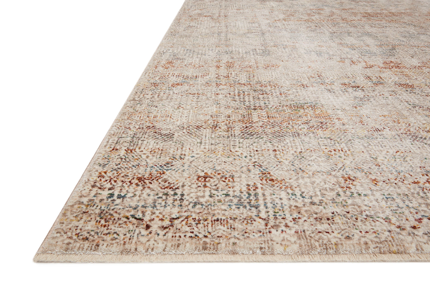 Loloi Lourdes Ivory / Spice 2'-7" x 7'-9" Runner Rug
