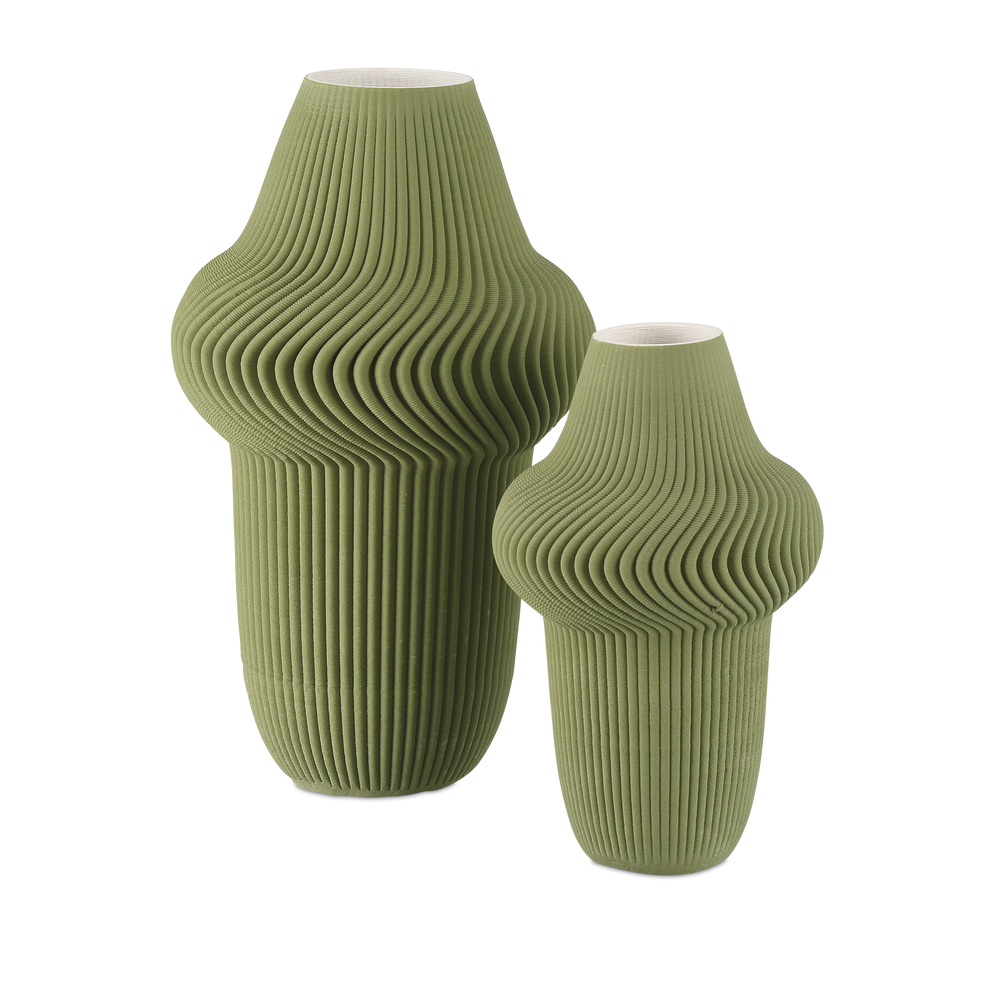 
                      
                        Green Plisse Medium Vase.
                      
                    