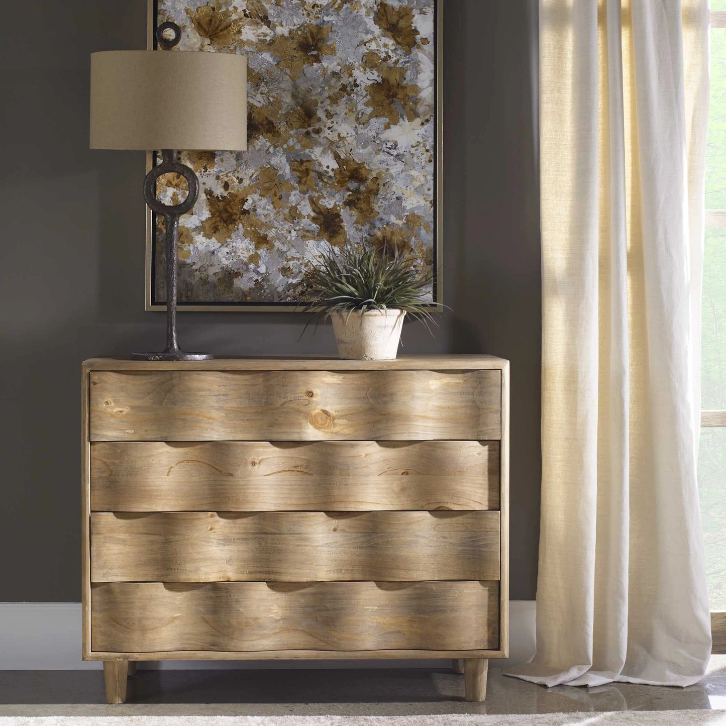 Uttermost Crawford Light Oak Accent Chest