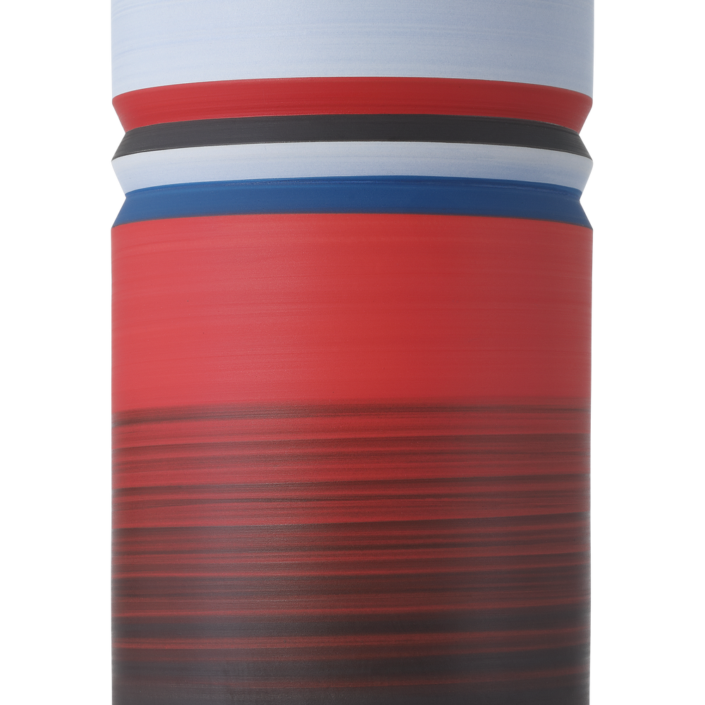 
                      
                        Happy 80's Black, Blue, Red & Orange Vase Set of 3.
                      
                    