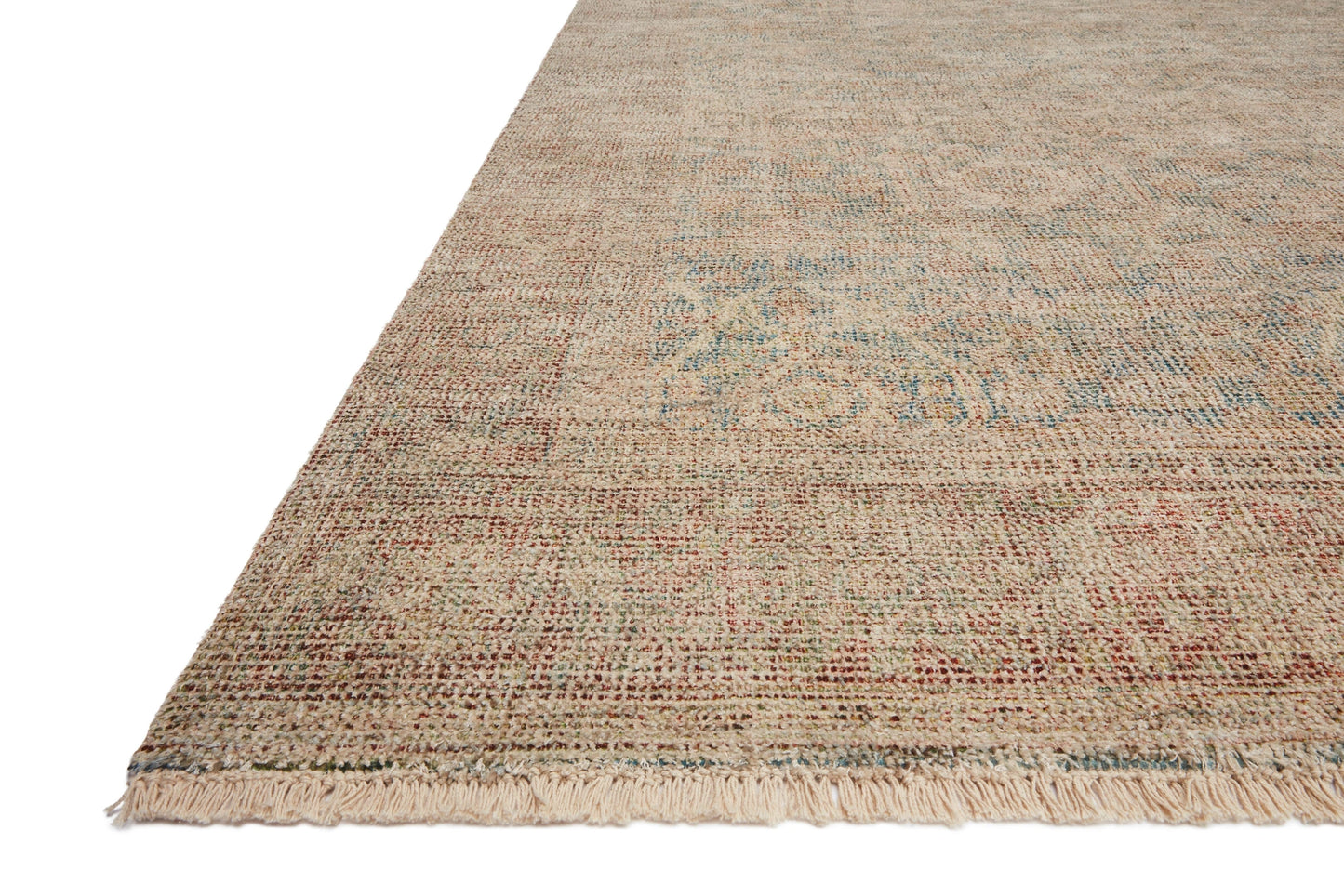 Loloi Priya Denim / Rust 7'-9" x 9'-9" Area Rug