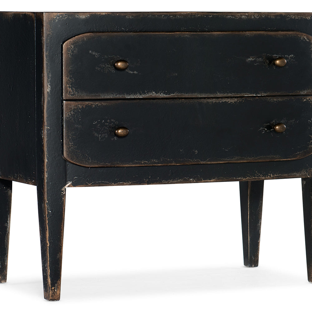Ciao Bella Two-Drawer Nightstand- Black.
