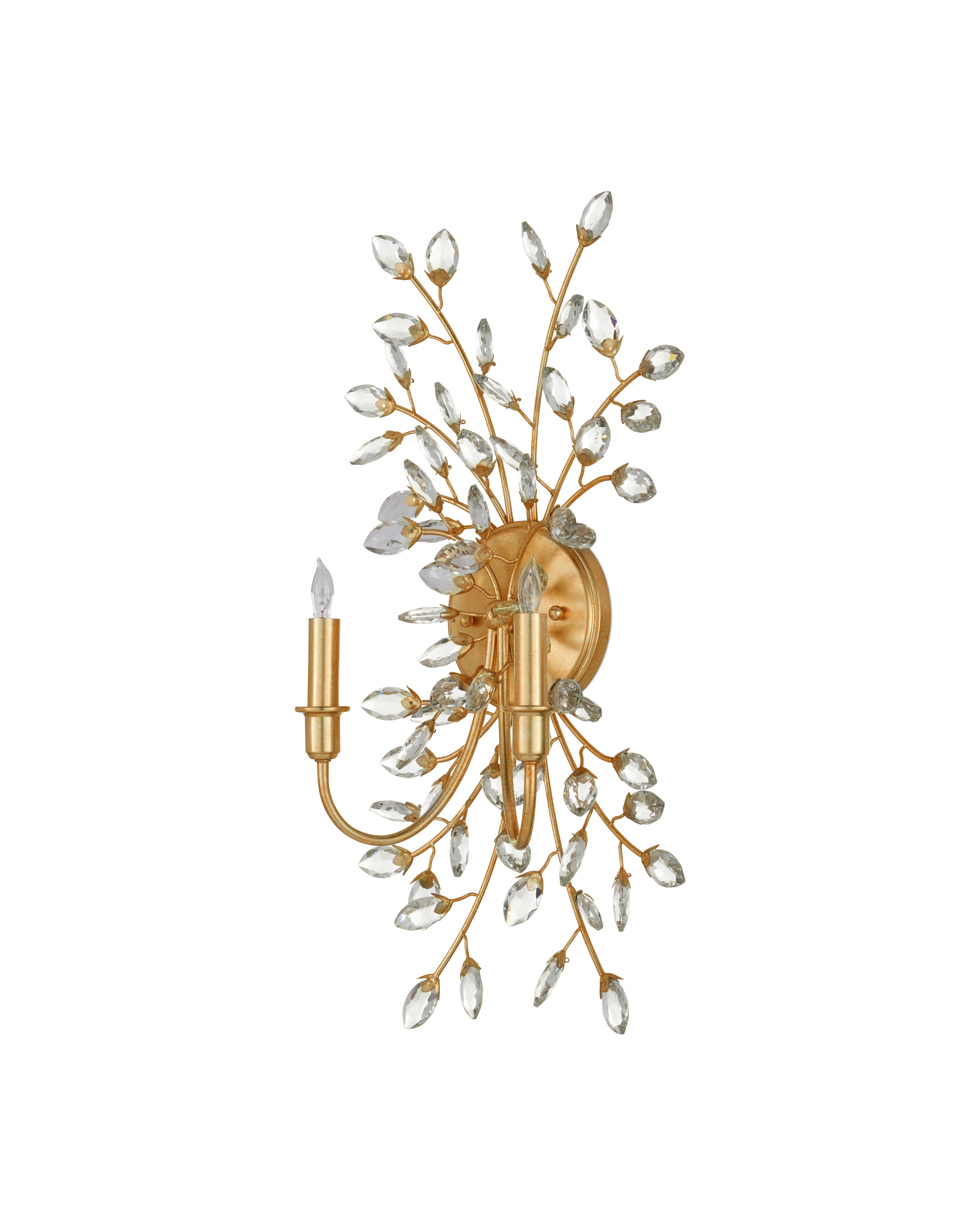 Forget-Me-Not Gold Wall Sconce - Thumbnail 2