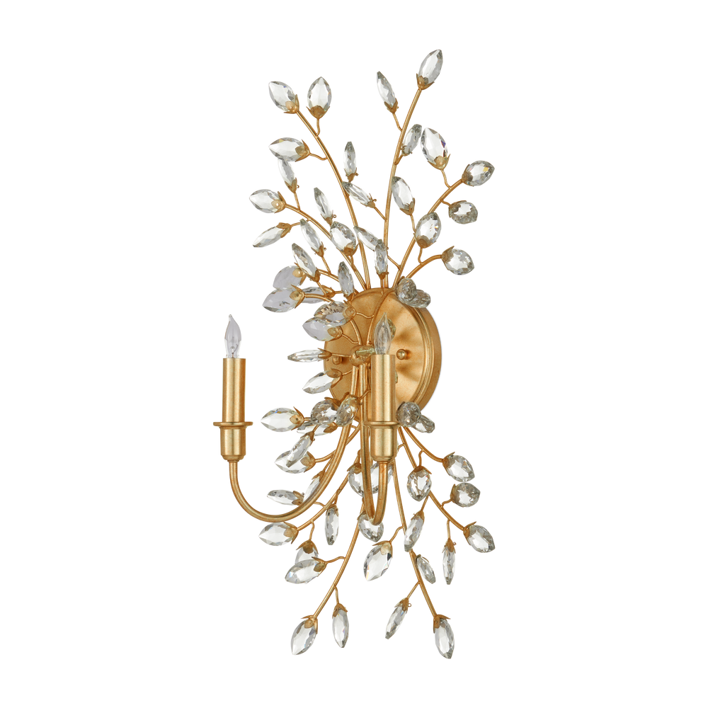 
                      
                        Forget-Me-Not Gold Wall Sconce
                      
                    