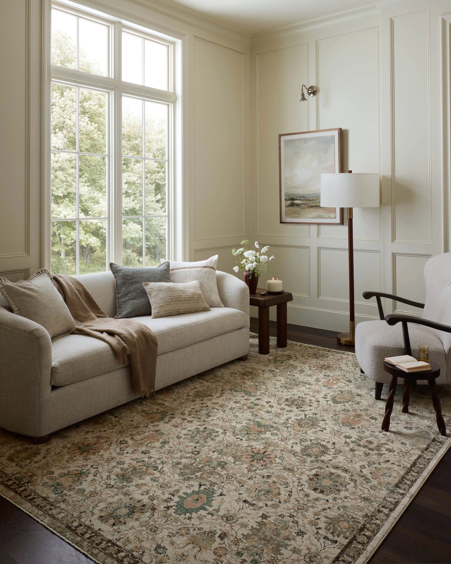 Loloi Briar Ivory / Multi 2'-6" x 11' Runner Rug