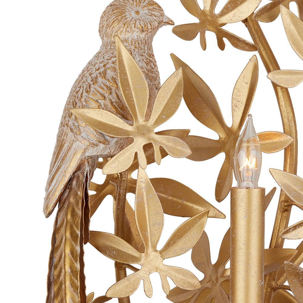 
                      
                        Aviary Gold Wall Sconce, Left
                      
                    