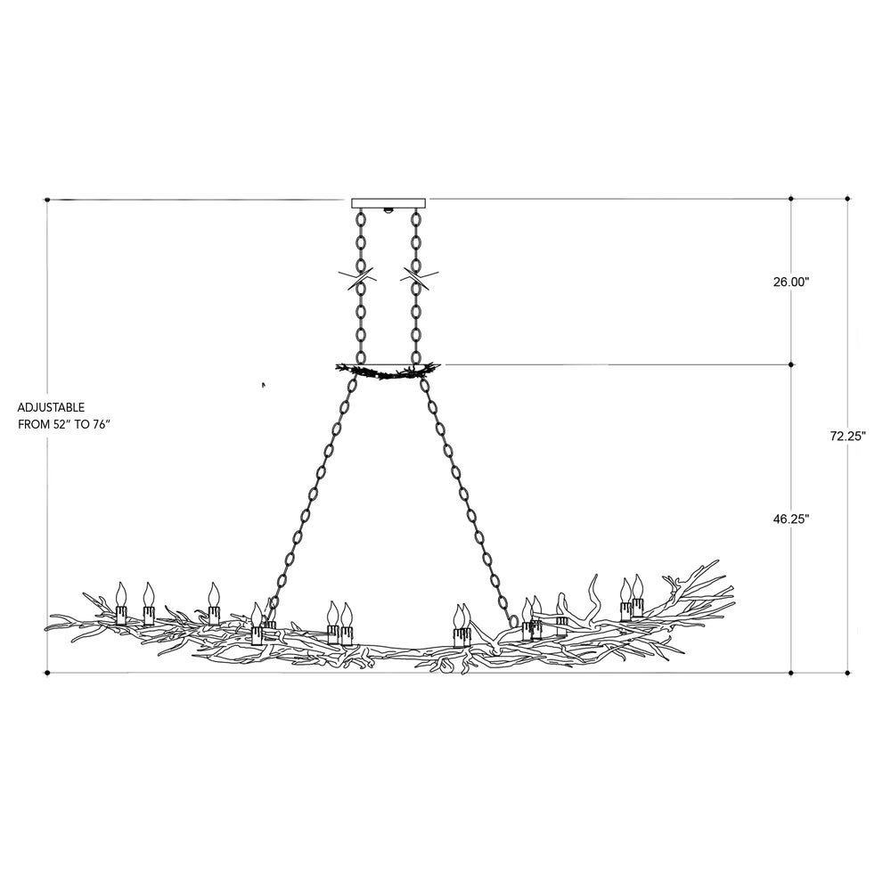 
                      
                        Rainforest Large Bronze Chandelier
                      
                    