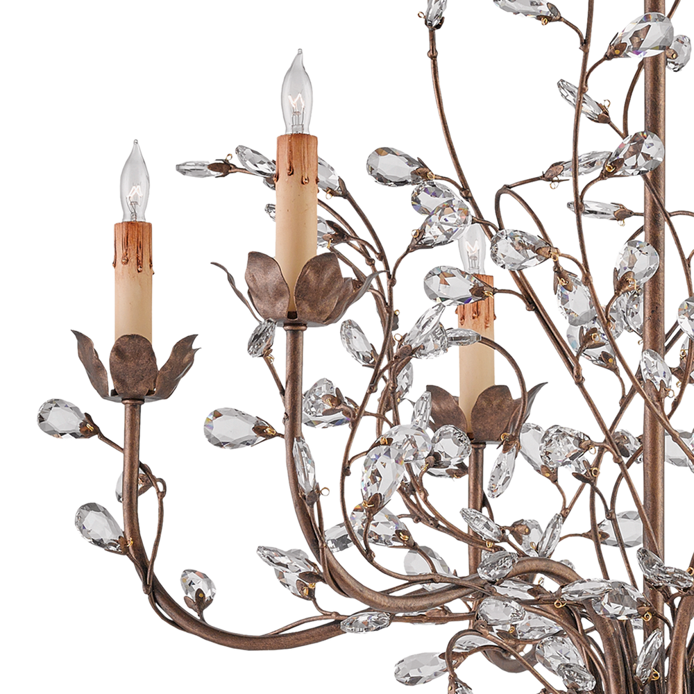 Crystal Bud Medium Gold Chandelier