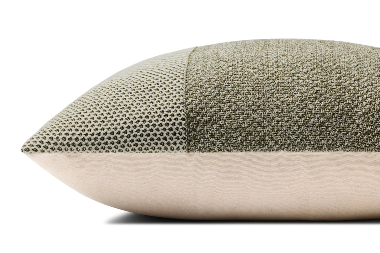 Loloi Ivory / Green 22'' x 22'' Cover w/Poly Pillow