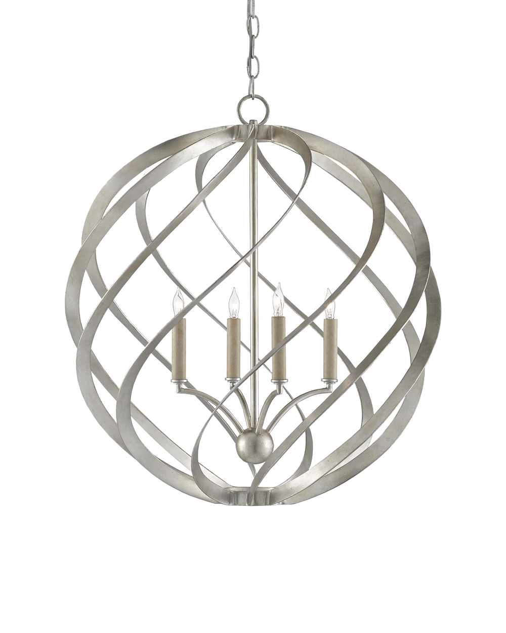 Roussel Silver Orb Chandelier