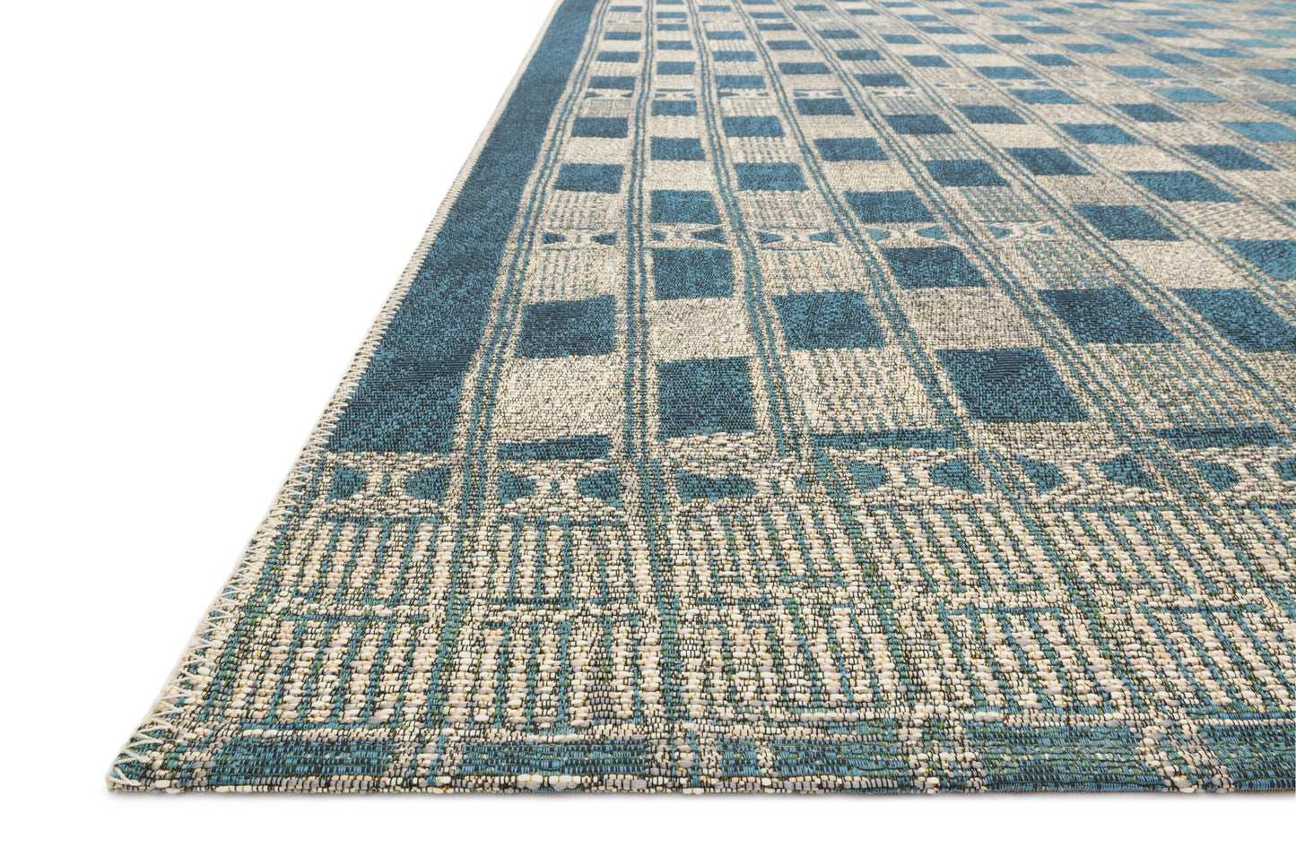 Loloi Mika Blue / Ivory 2'-5" x 4' Accent Rug