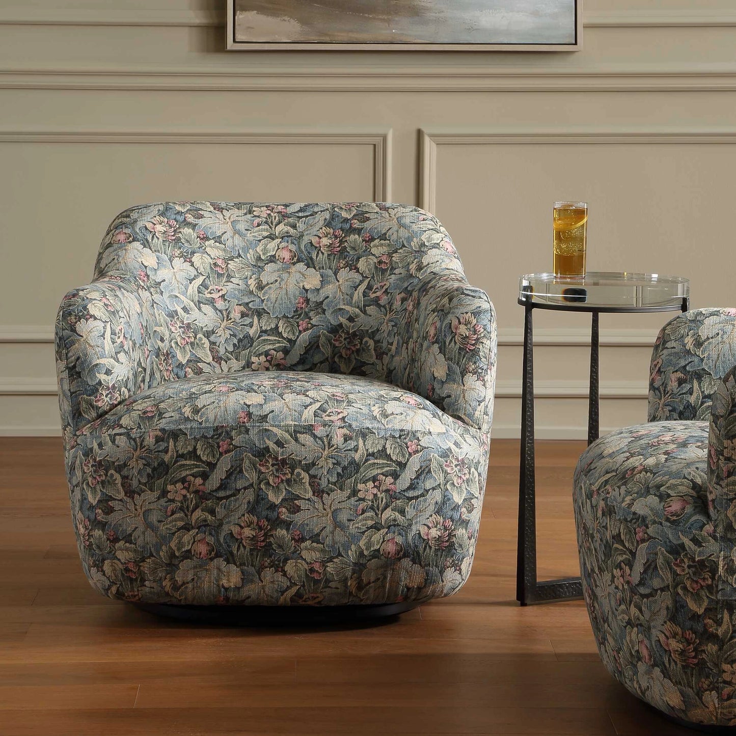 Uttermost Ansel Tapestry Swivel Chair