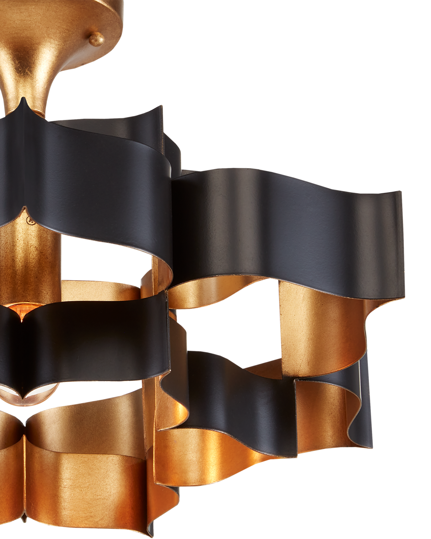 Grand Lotus Small Black Chandelier